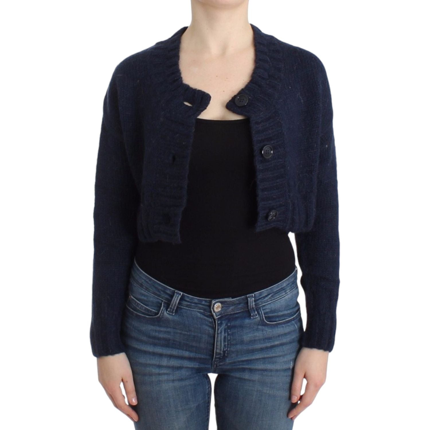 John Galliano Blue cropped cardigan