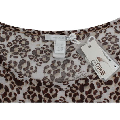 Cavalli Brown longsleeved lace top