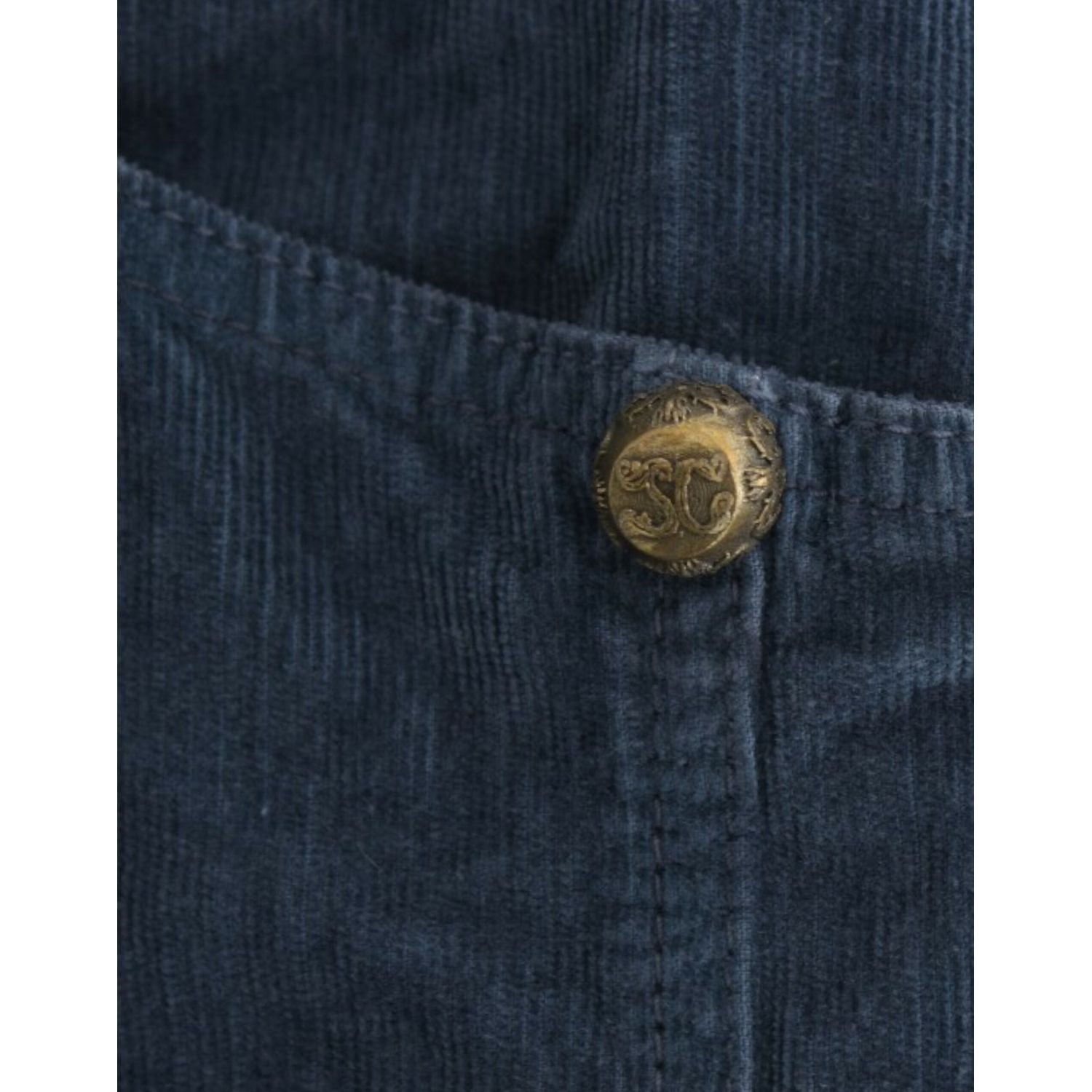 Cavalli Blue corduroy pencil skirt