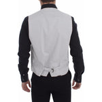 Dolce & Gabbana Beige Cotton Silk Blend Dress Vest Blazer