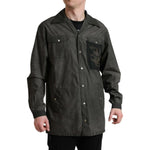 Dolce & Gabbana Dark Gray Cotton Collared Long Sleeves Shirt
