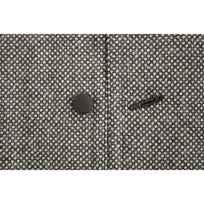 Dolce & Gabbana Gray Cotton Blend Logo Vest Gilet Weste