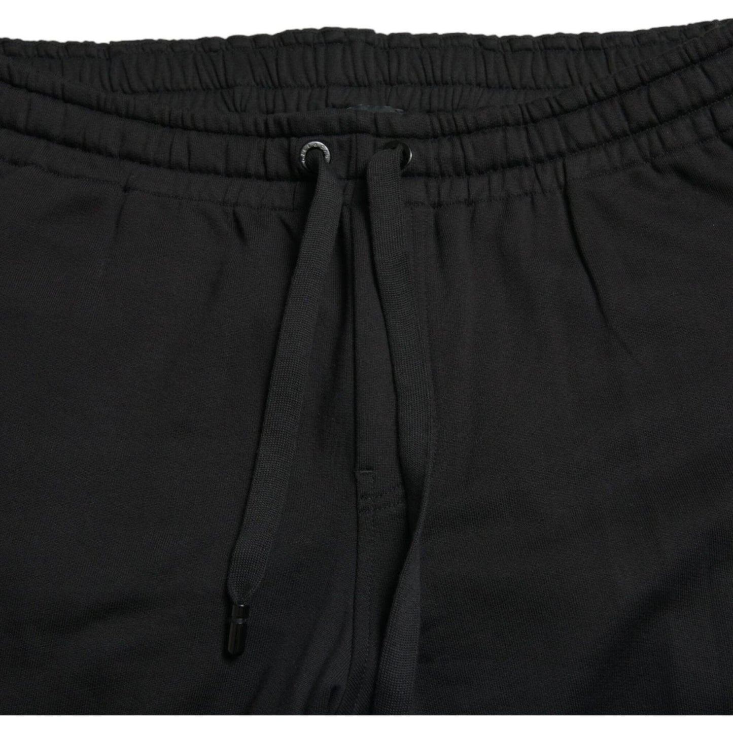 Dolce & Gabbana Black Cotton Logo Jogger Men Sweatpants Pants