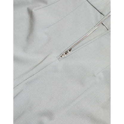 Dolce & Gabbana Gray Nylon Slim Trouser Pants