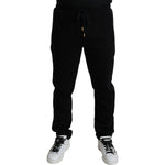 Dolce & Gabbana Black Cotton Skinny Jogger Sweatpants Pants