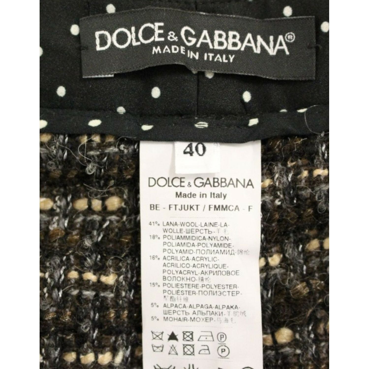 Dolce & Gabbana Multicolor wool shorts pants