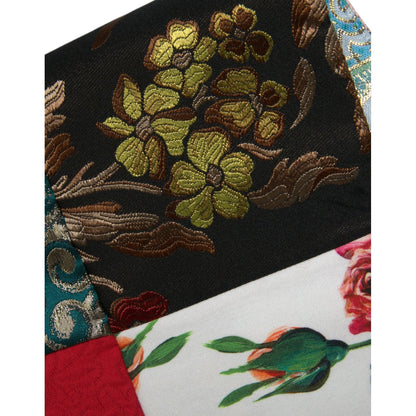 Dolce & Gabbana Multicolor Floral Patchwork Shift Mini Dress