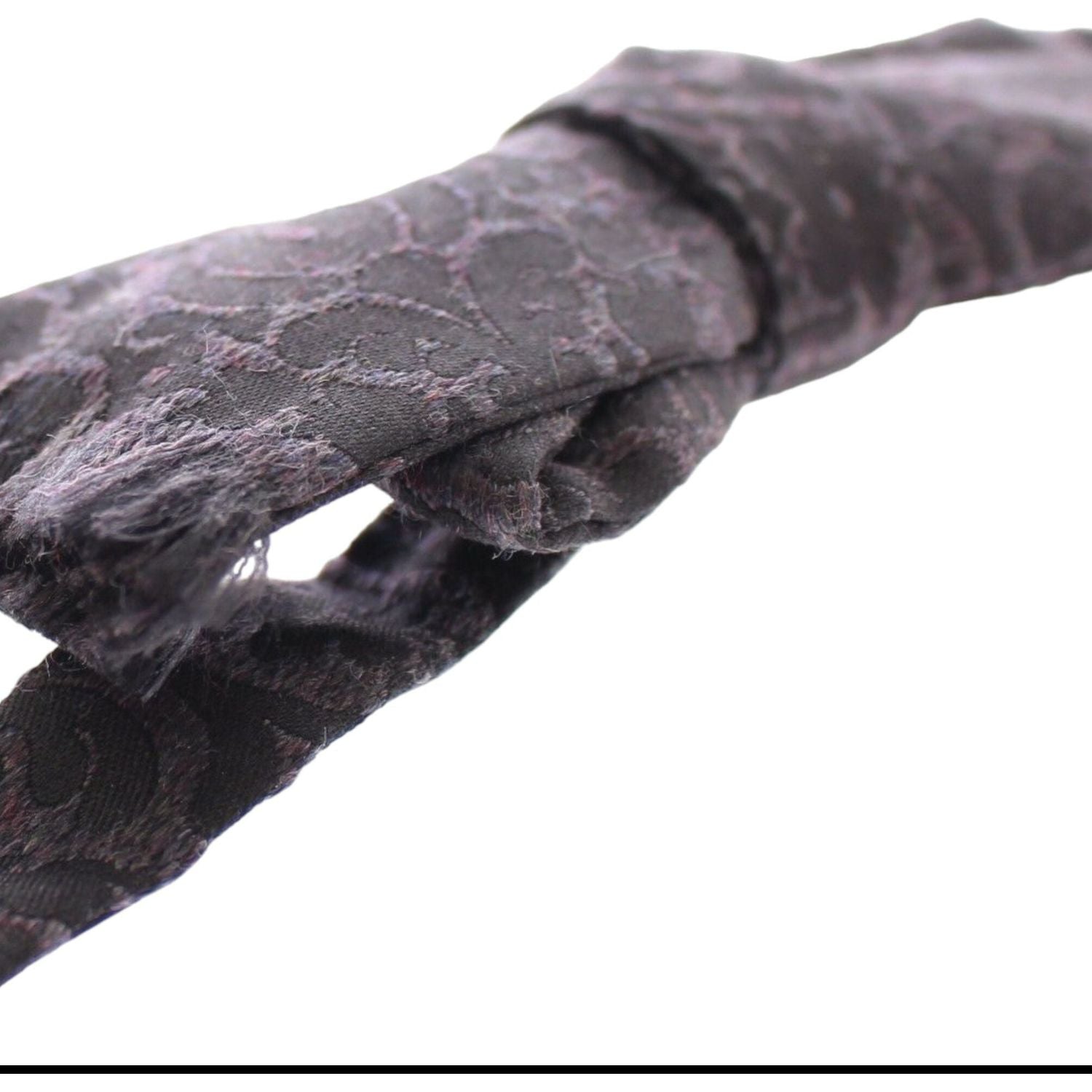 Dolce & Gabbana Gray Black Wool Silk Bow Tie