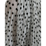 Dolce & Gabbana White Polka Dot A-line Pleated Maxi Dress DR281095-40