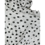 Dolce & Gabbana White Polka Dot A-line Pleated Maxi Dress DR281095-40