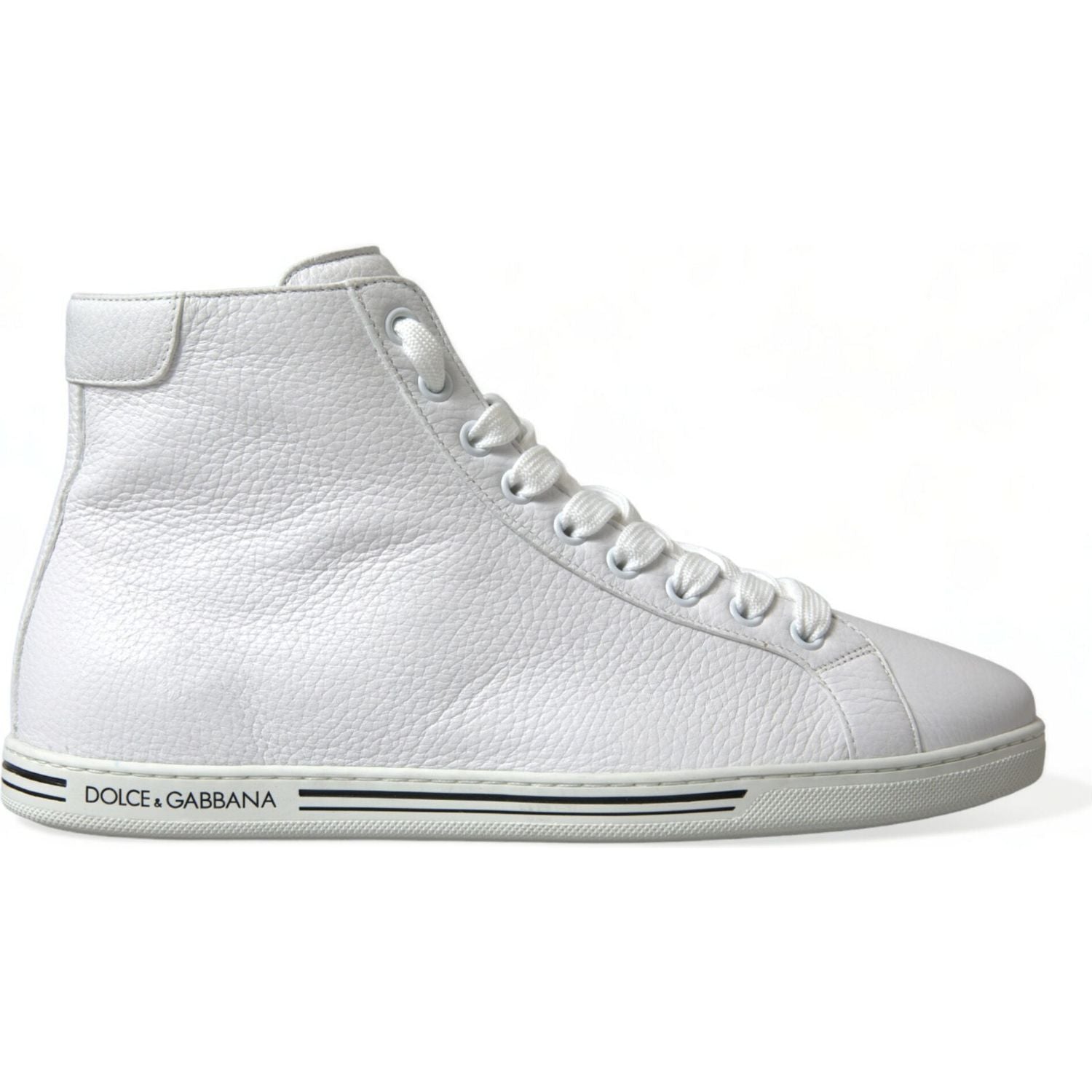 Dolce & Gabbana White Saint Tropez High Top Men Sneakers Shoes