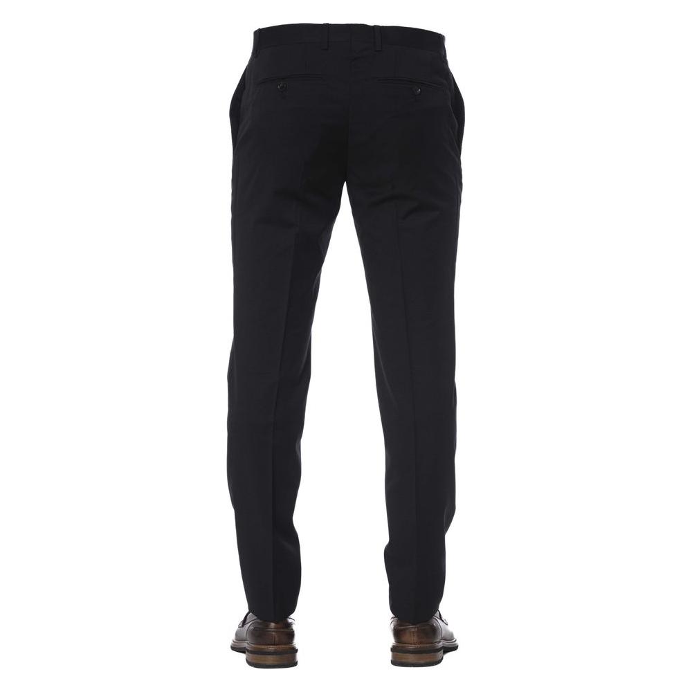 Trussardi Black Virgin Wool Men Pant