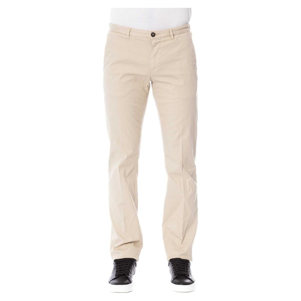 Trussardi Beige Cotton Men Trouser