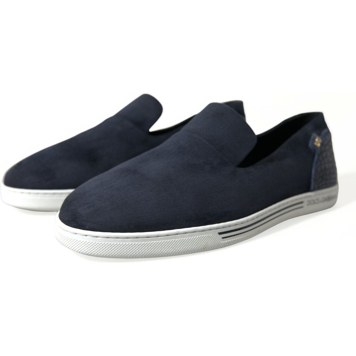 Dolce & Gabbana Blue Suede Caiman Loafers Saint Tropez Shoes