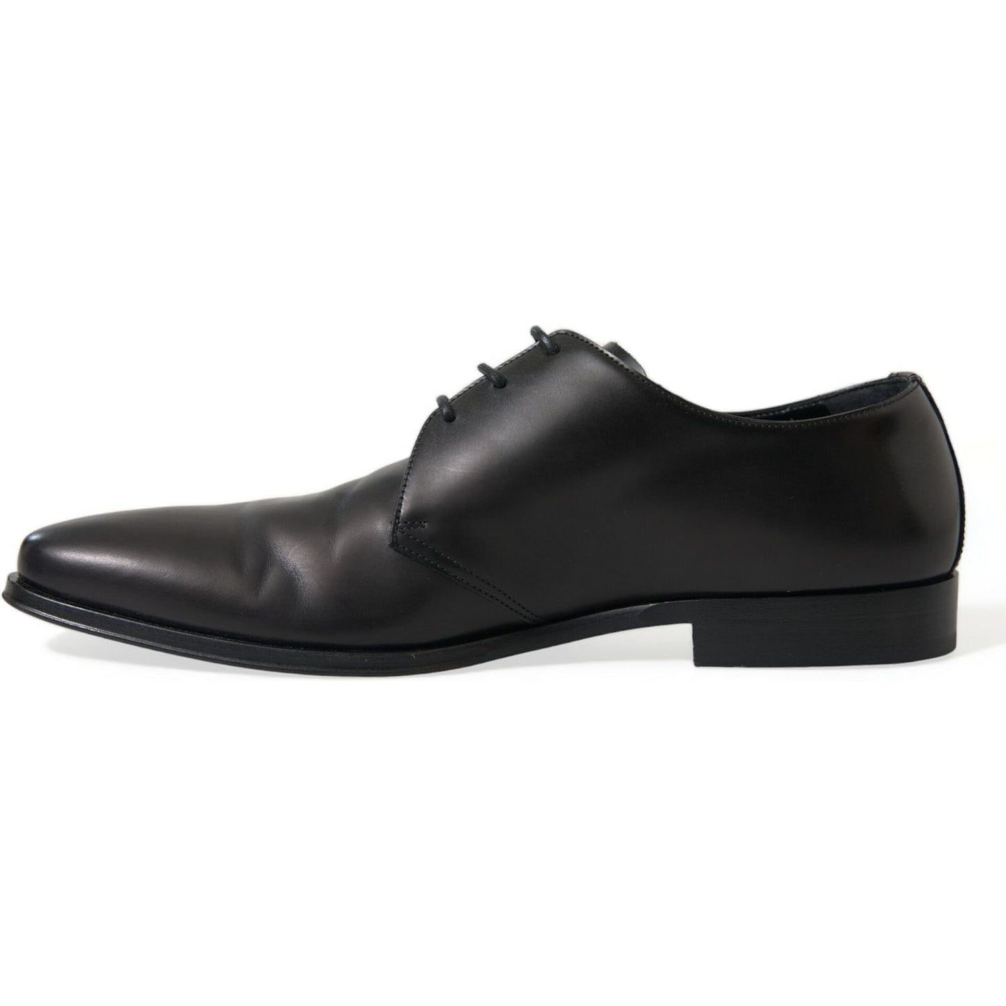 Dolce & Gabbana Black Leather Lace Up Formal Derby Dress Shoes