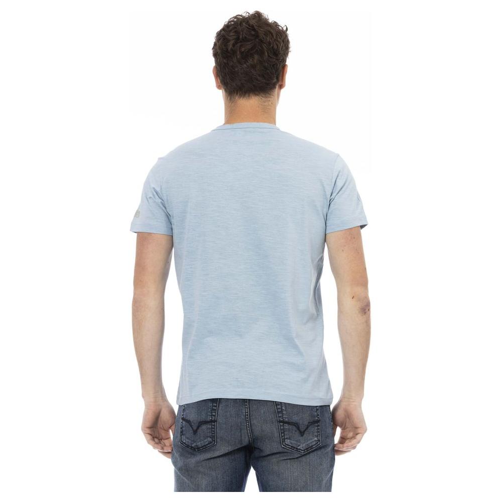 Trussardi Action Light Blue Cotton T-Shirt