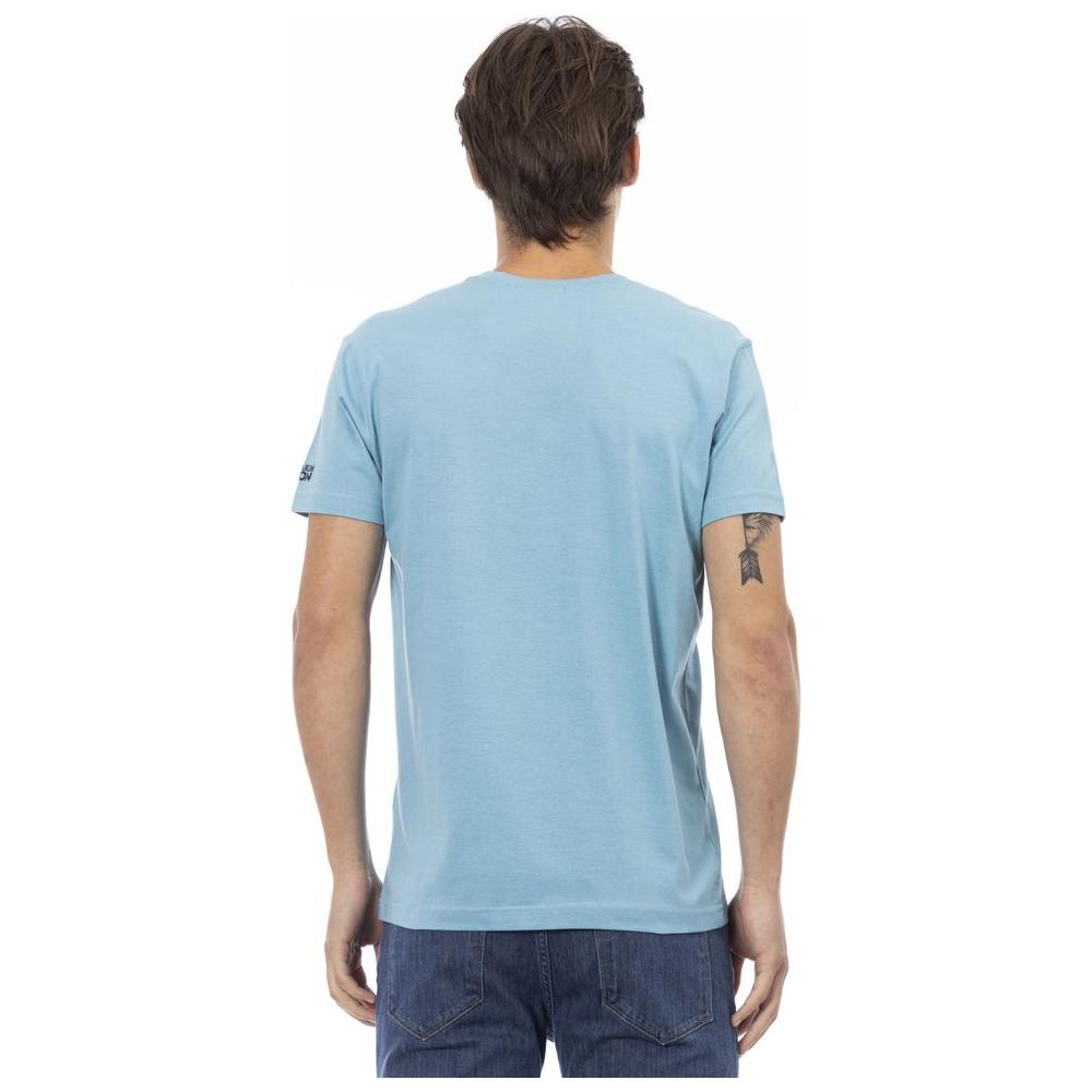 Trussardi Action Light Blue Cotton T-Shirt