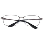 BMW Black Men Glasses Frame with black titanium full-rim and demo lenses, includes branded case, size 56-15-145.