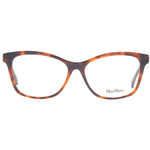 Max Mara Brown Women Glasses Frame, full-rim butterfly style with brown plastic material, 54-15-145 size, includes branded case.