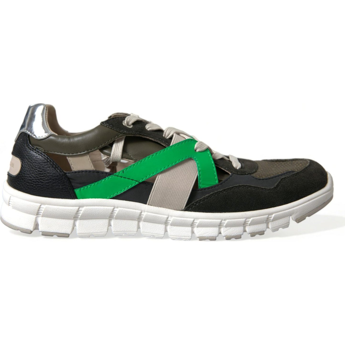 Dolce & Gabbana Multicolor Leather Suede Low Top Sneakers Shoes