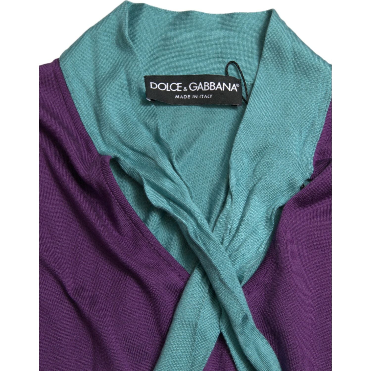 Dolce & Gabbana Multicolor Bow Fastening Pullover Sweater