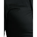 Dolce & Gabbana Black Cotton Silk Formal GOLD Dress Shirt