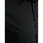Dolce & Gabbana Black Cotton Men Formal GOLD Dress Shirt