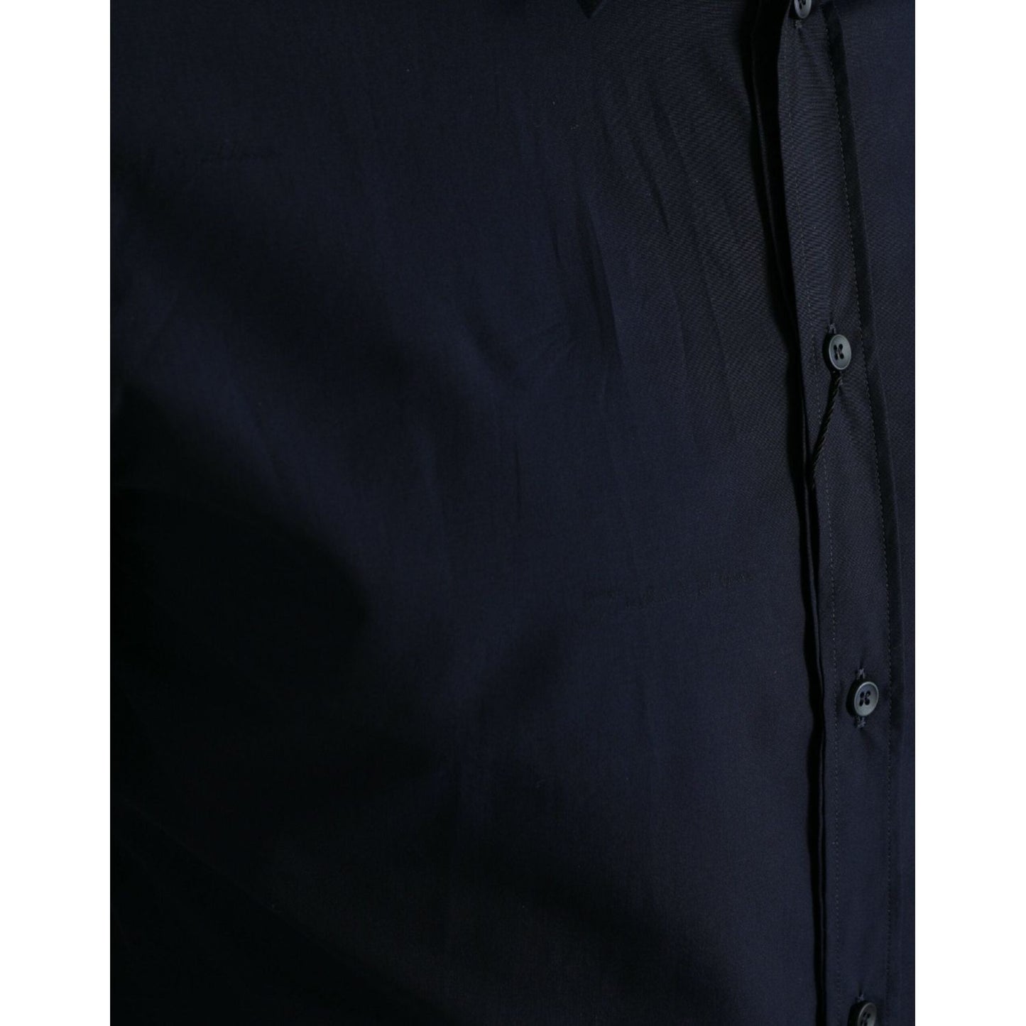 Dolce & Gabbana Navy Blue Slim Fit Formal GOLD Dress Shirt
