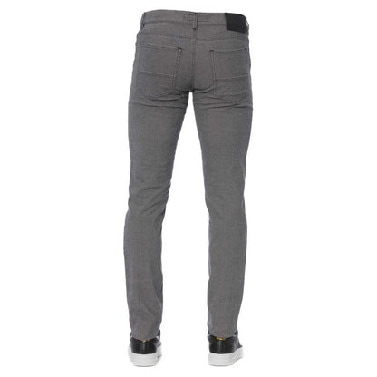 Trussardi Jeans Gray Cotton Men's Pants