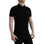 Dolce & Gabbana Black Logo Collared Short Sleeve T-shirt