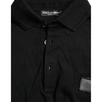 Dolce & Gabbana Black Logo Collared Short Sleeve T-shirt