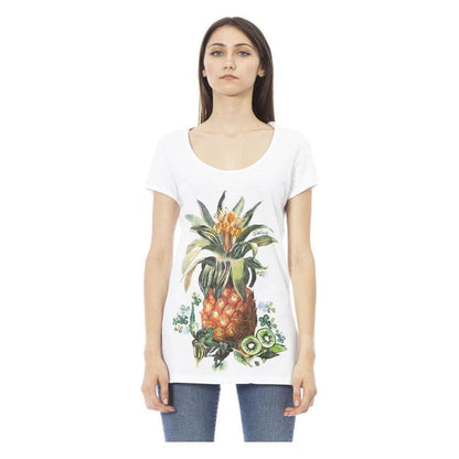 Just Cavalli White Cotton Women T-Shirt