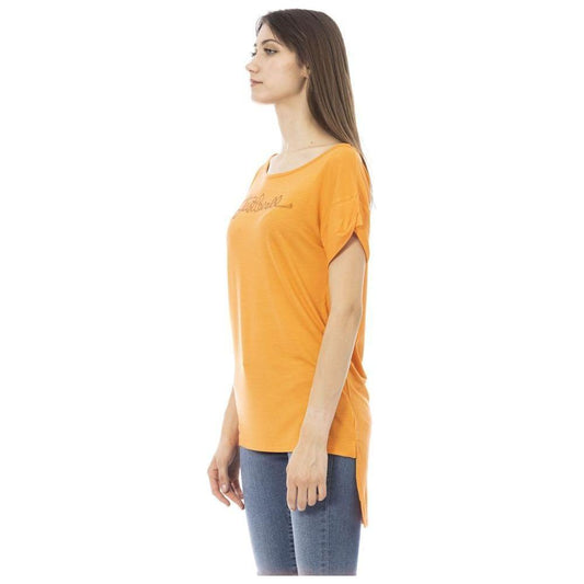 Just Cavalli Orange Cotton Women T-Shirt JU-24215-S