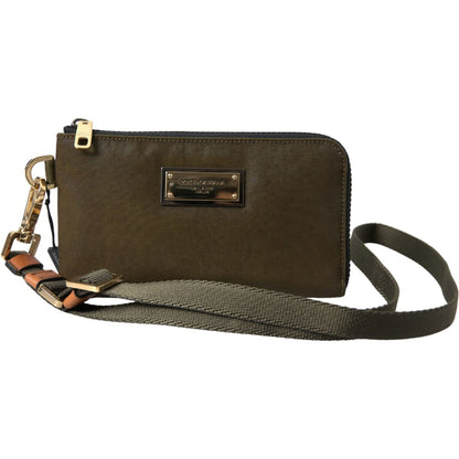 Dolce & Gabbana Dark Green Nylon Logo Multifunctional Kit 2 Pcs Set Bags