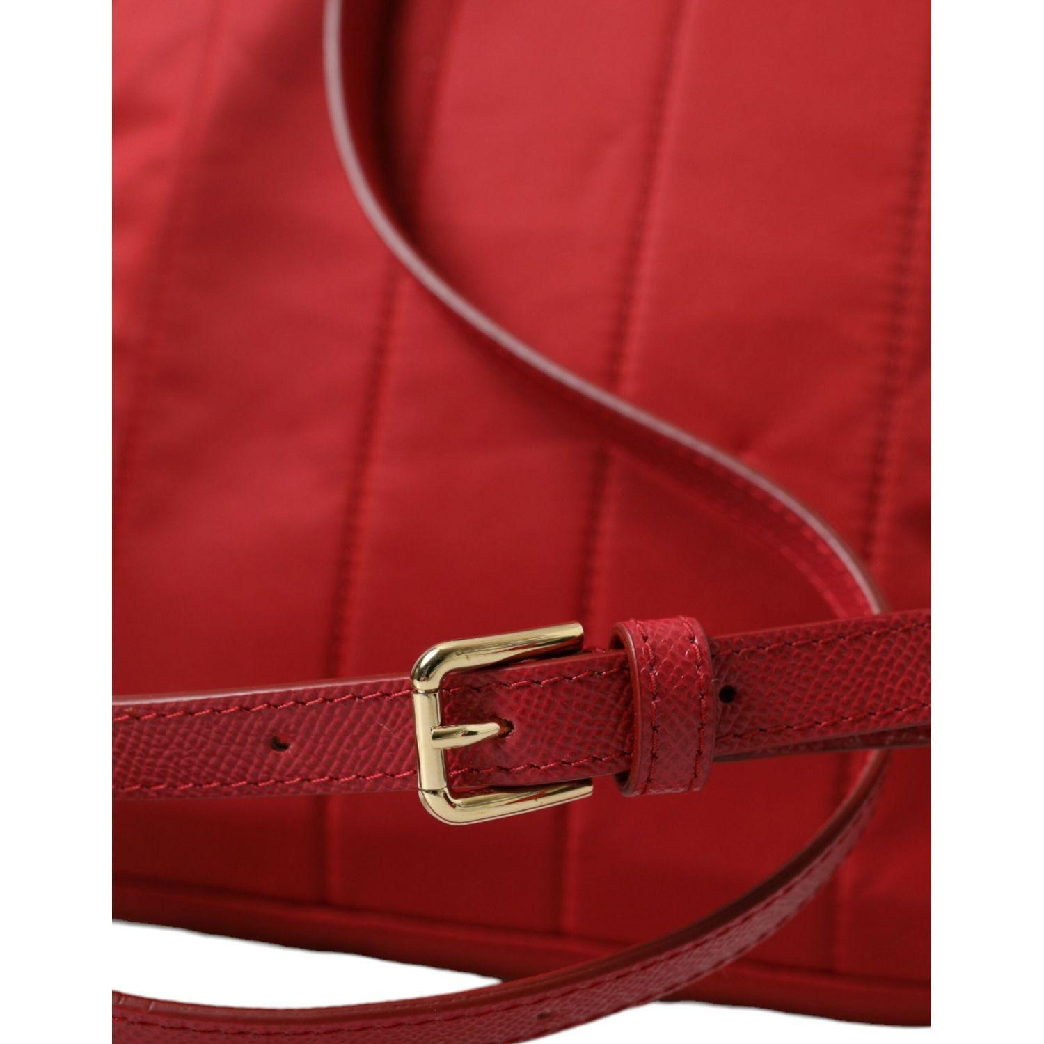 Dolce & Gabbana Red #DGFAMILY Embellished Backpack VULCANO Bag