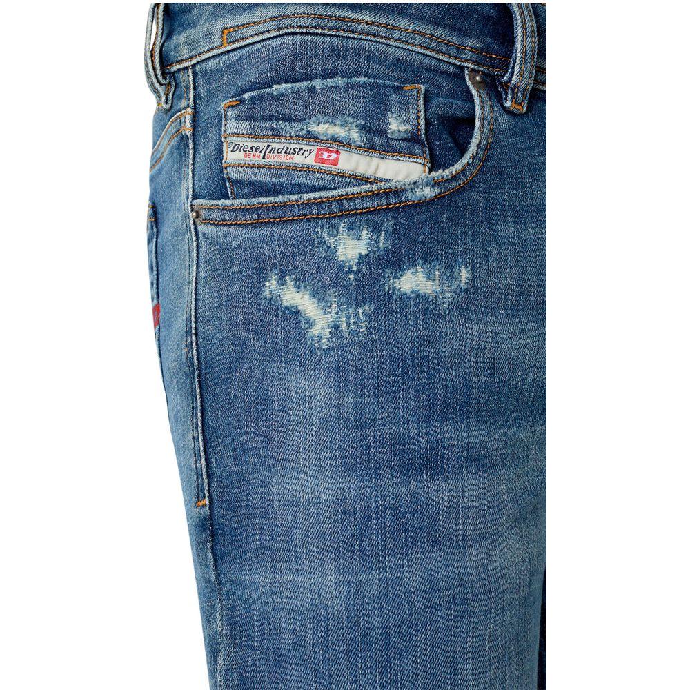 Diesel Blue Cotton Men Skinny Jean