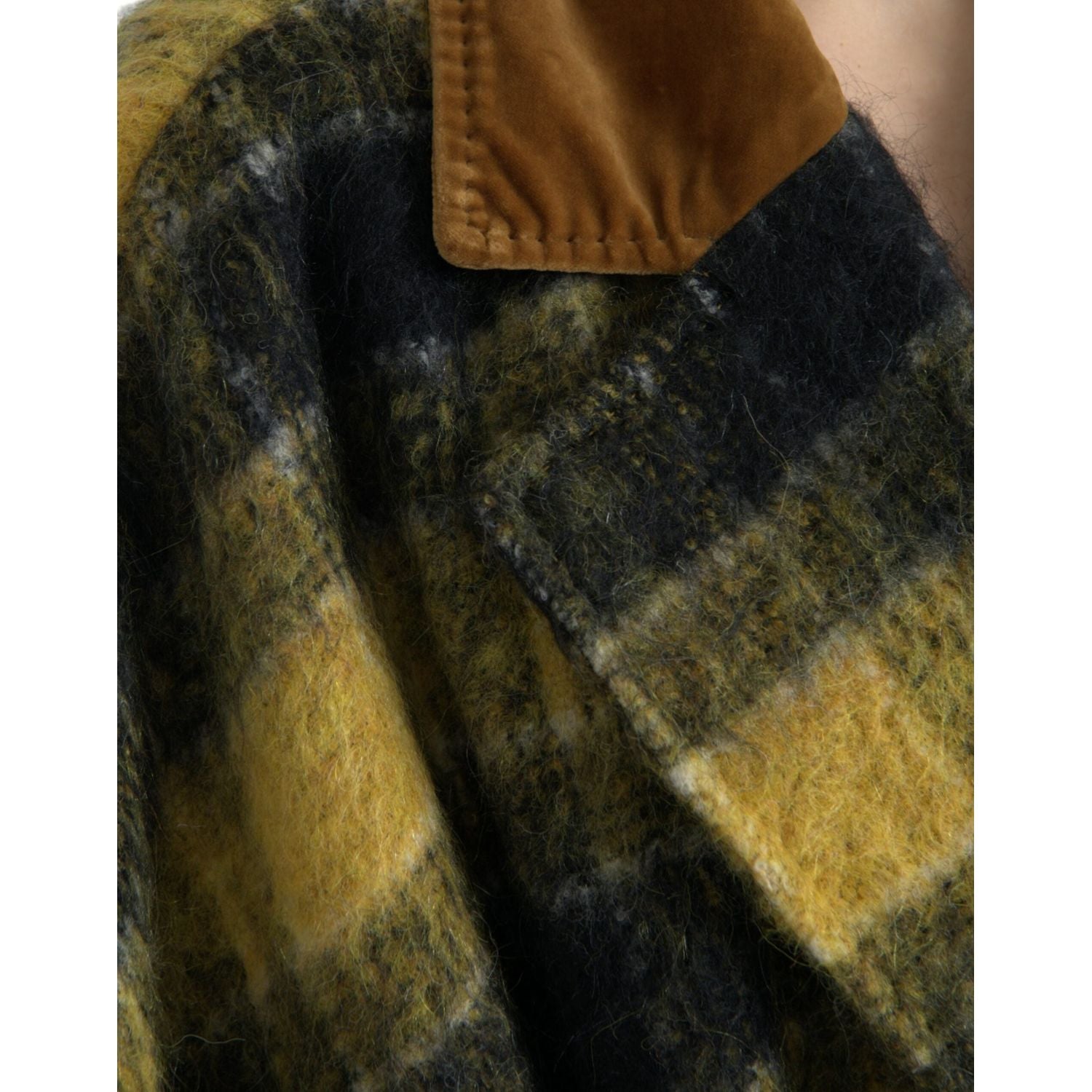 Dolce & Gabbana Yellow Checkered Long Sleeve Coat Jacket