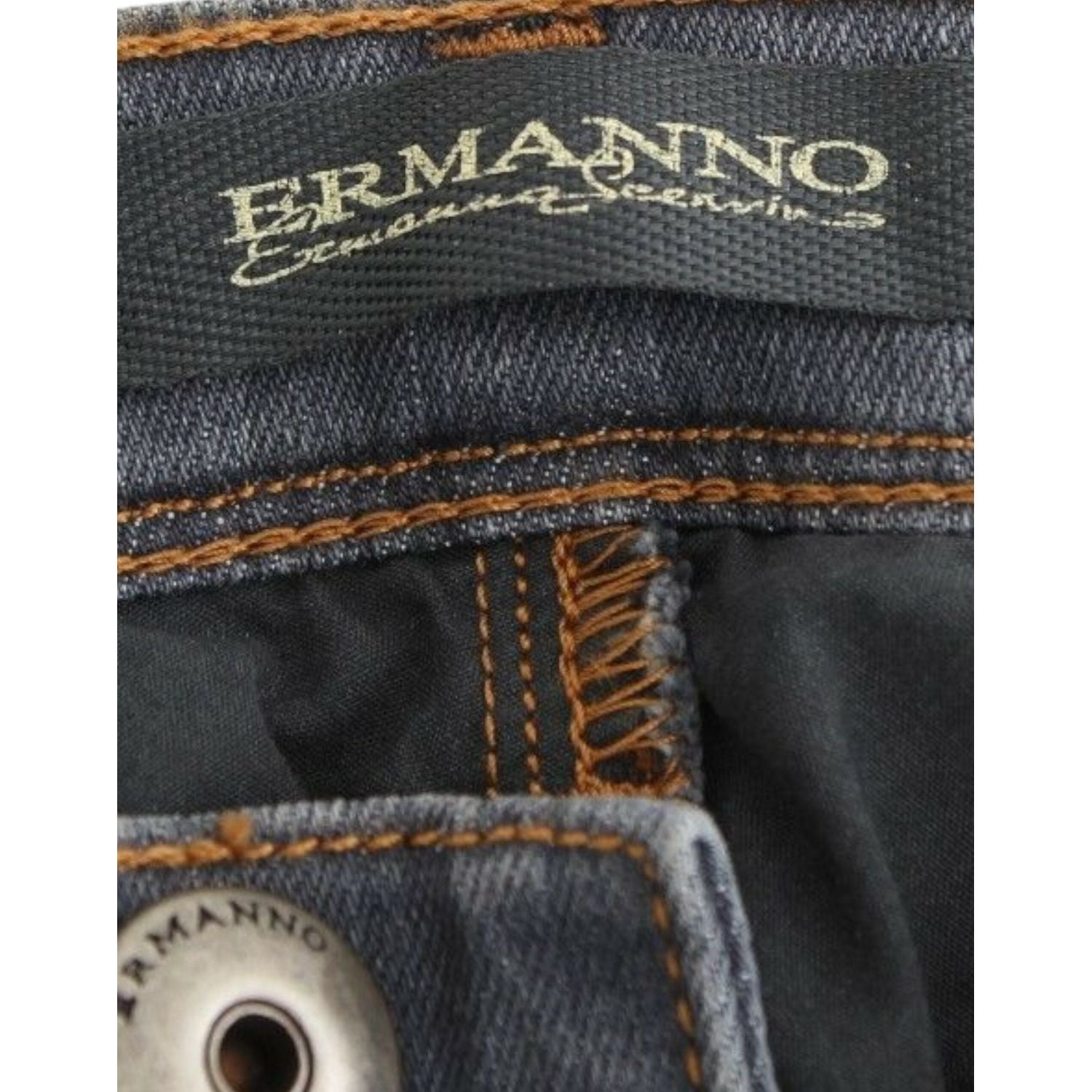 Ermanno Scervino Gray Slim Jeans Denim Pants Skinny Leg Stretch