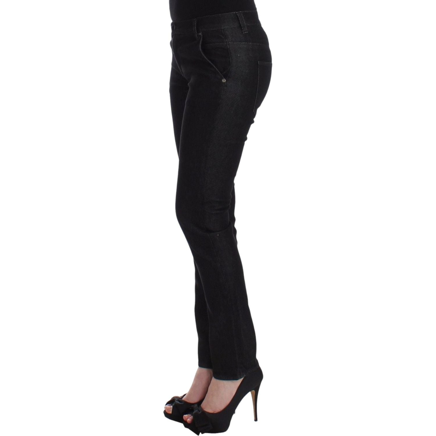 Ermanno Scervino Black Slim Jeans Denim Pants Skinny Leg Stretch