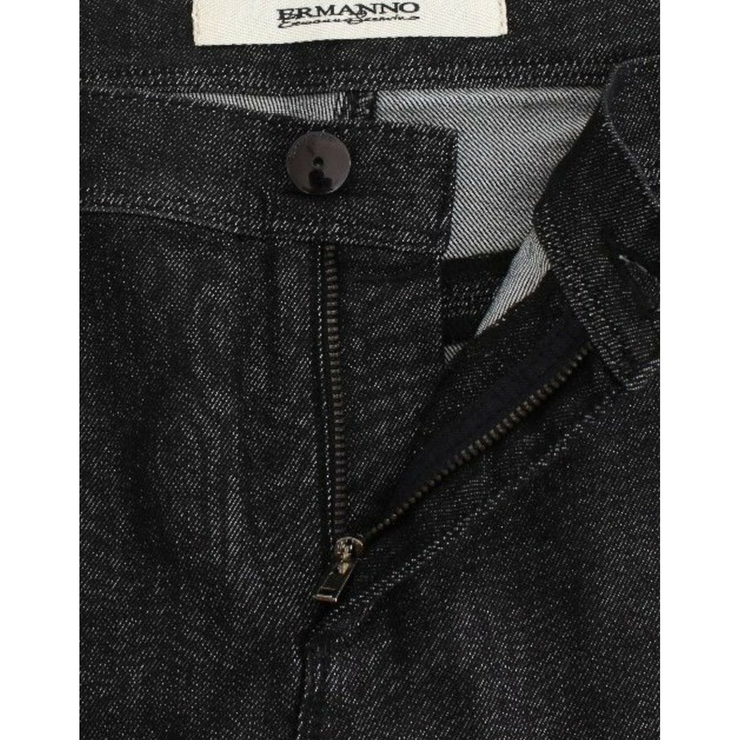 Ermanno Scervino Black Slim Jeans Denim Pants Skinny Leg Stretch Jeans & Pants