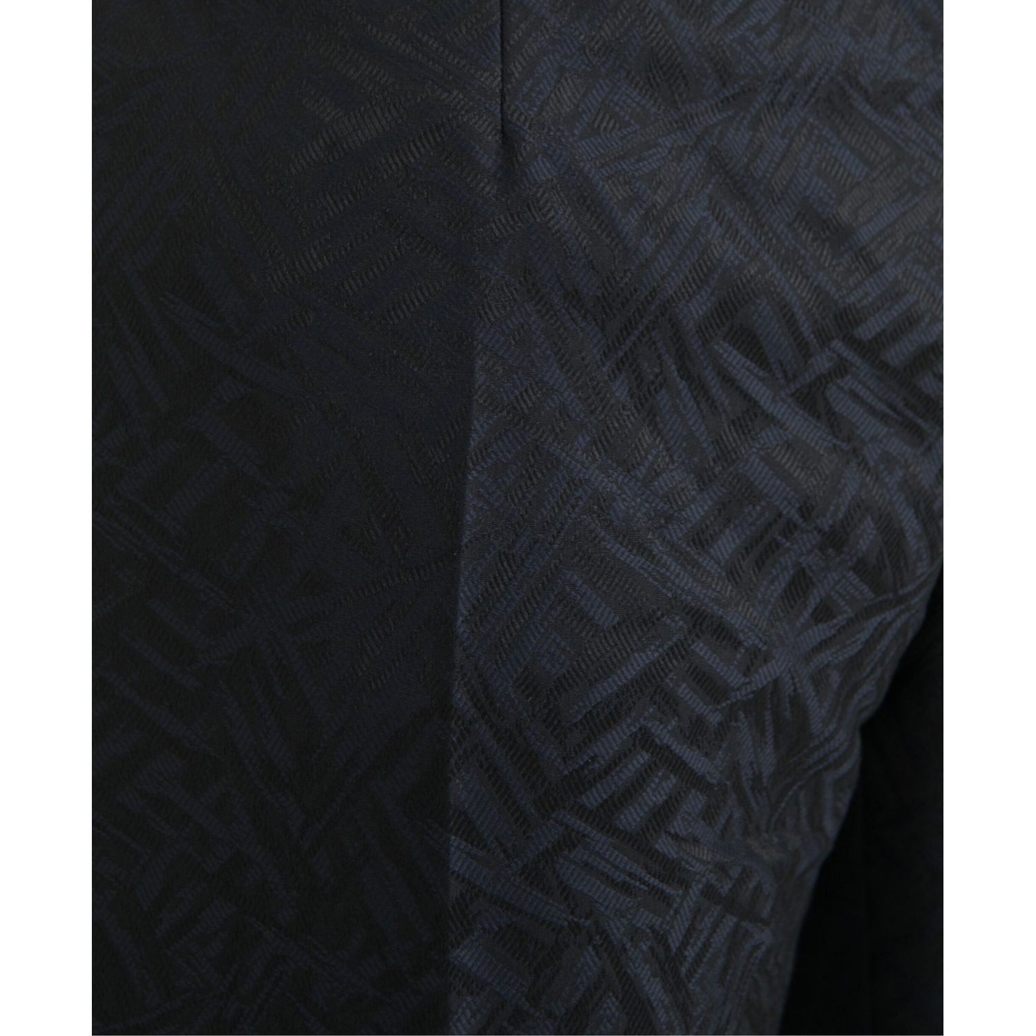 Dolce & Gabbana Blue Brocade Wool Skinny Men Dress Pants