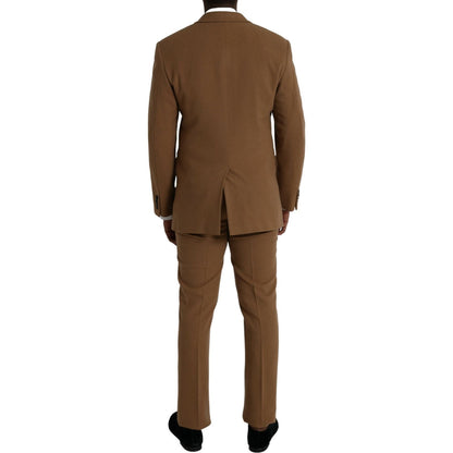 Prada Brown Cashmere 2 Piece Single Breasted Suit