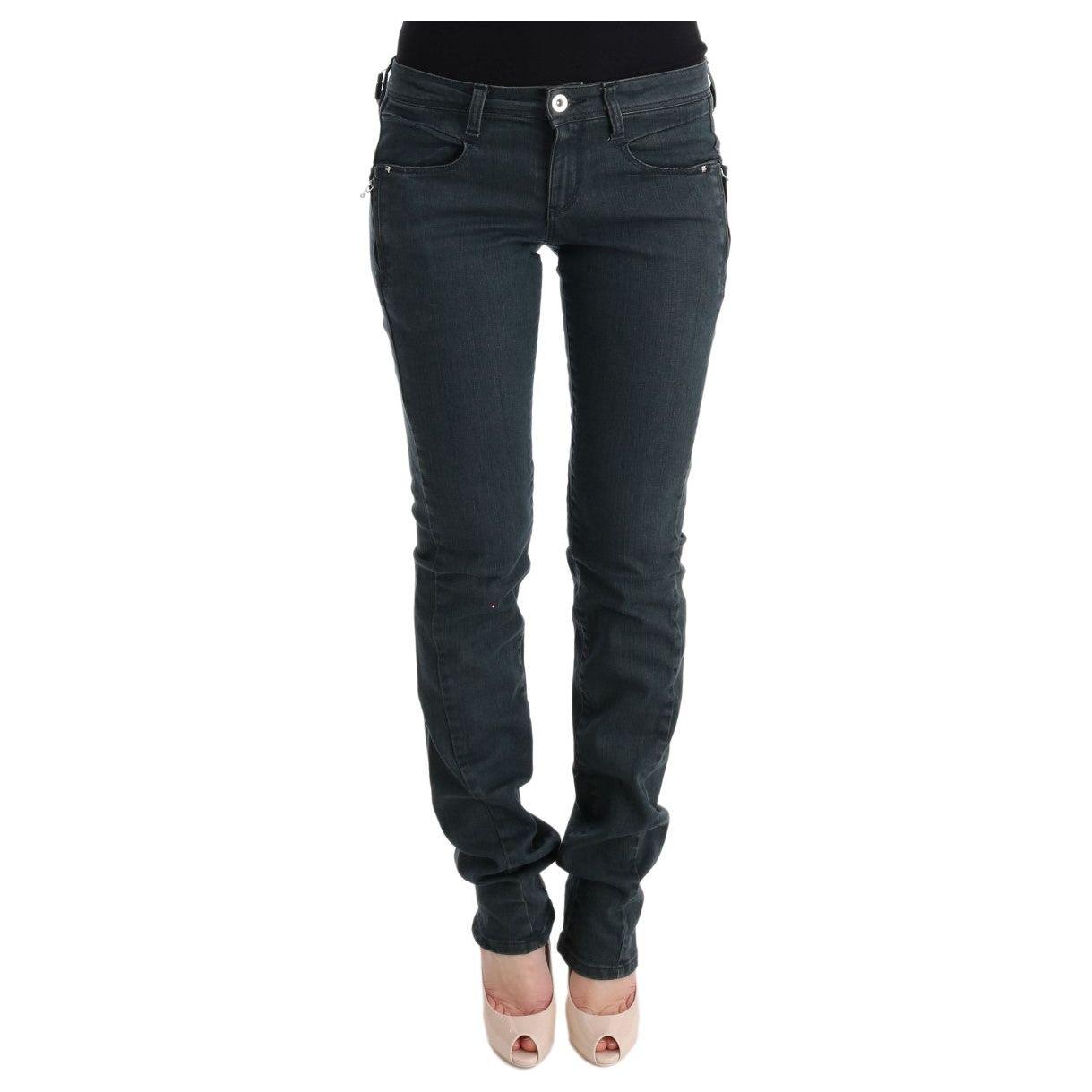 Costume National Gray Cotton Superslim Denim Jeans