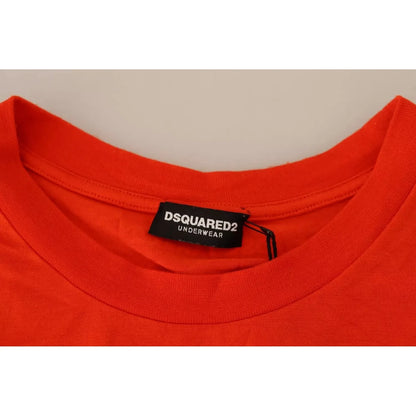 Dsquared² Orange Modal Short Sleeves Crewneck T-shirt