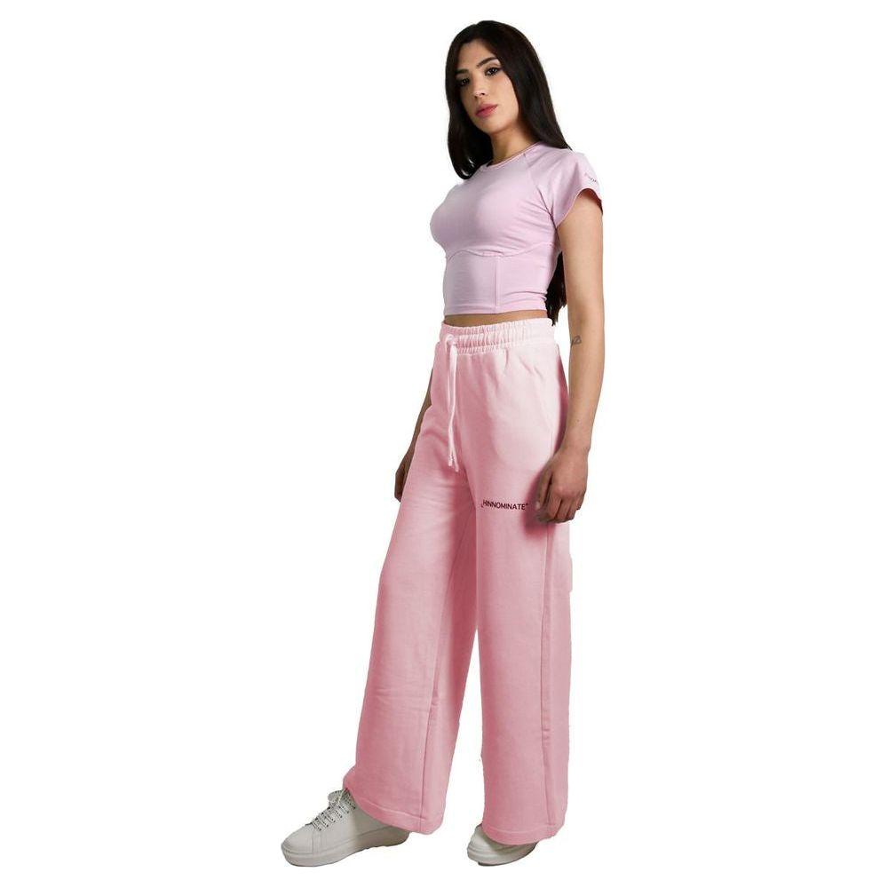 Hinnominate Pink Cotton Women Palazzo Pants