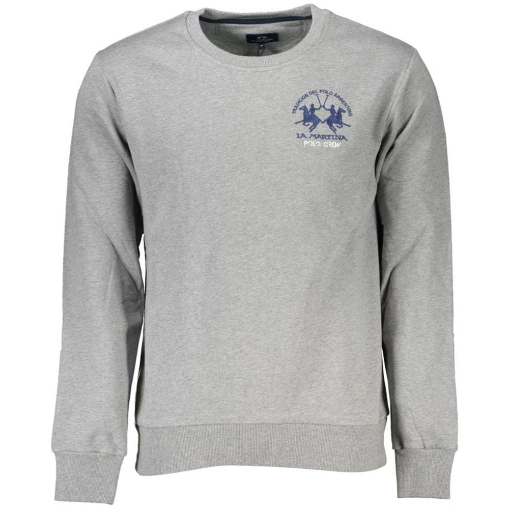 La Martina Grigio Cotton Men's Sweatshirt