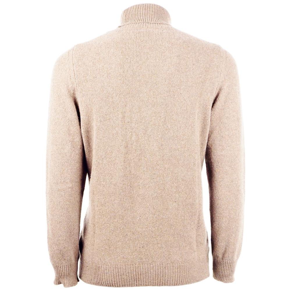 Emilio Romanelli Beige Cashmere Men Sweater