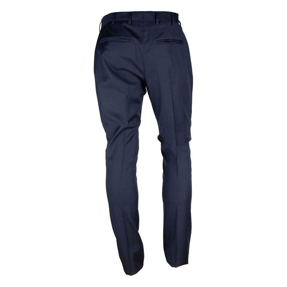 Made in Italy Blue Wool Men's Trouser
