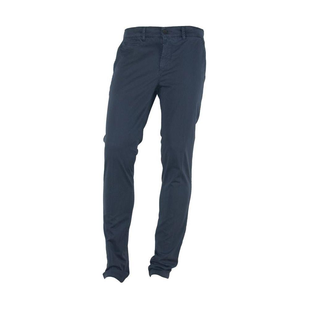 Made in Italy Blue Cotton Pant