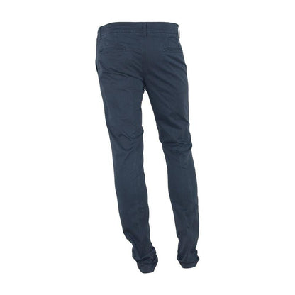 Made in Italy Blue Cotton Men Pant